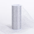 Silver - Metallic Random Mesh Rolls - ( W: 6 Inch | L: 10 Yards ) FuzzyFabric - Wholesale Ribbons, Tulle Fabric, Wreath Deco Mesh Supplies