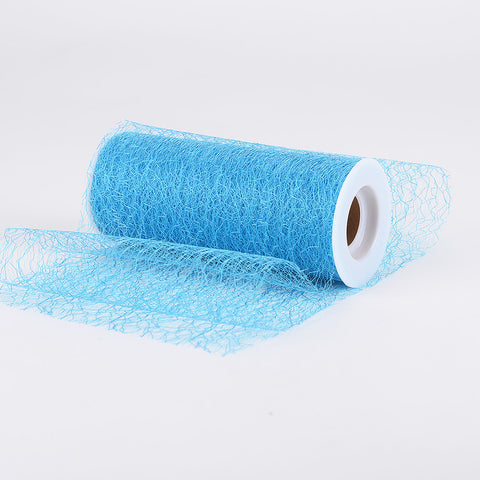 Turquoise - Sisal Mesh Wrap ( W: 6 Inch | L: 10 Yards ) FuzzyFabric - Wholesale Ribbons, Tulle Fabric, Wreath Deco Mesh Supplies