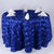 Royal Blue - 132 inch Rosette Satin Round Tablecloths FuzzyFabric - Wholesale Ribbons, Tulle Fabric, Wreath Deco Mesh Supplies