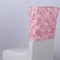 Pink - 16 x 14 Inch Rosette Satin Chair Top Covers FuzzyFabric - Wholesale Ribbons, Tulle Fabric, Wreath Deco Mesh Supplies