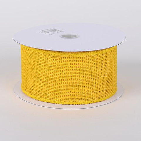 Daffodil - Burlap Ribbon - ( W: 2-1/2 Inch | L: 10 Yards ) FuzzyFabric - Wholesale Ribbons, Tulle Fabric, Wreath Deco Mesh Supplies