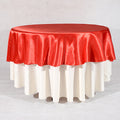 Red - 70 inch Satin Round Tablecloths FuzzyFabric - Wholesale Ribbons, Tulle Fabric, Wreath Deco Mesh Supplies