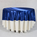 Navy Blue - 70 inch Satin Round Tablecloths FuzzyFabric - Wholesale Ribbons, Tulle Fabric, Wreath Deco Mesh Supplies
