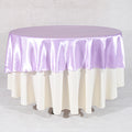 Lavender - 70 inch Satin Round Tablecloths FuzzyFabric - Wholesale Ribbons, Tulle Fabric, Wreath Deco Mesh Supplies