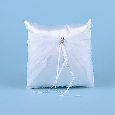 Ring Bearer Pillow White ( 7 Inch x 7 Inch ) - 5807W FuzzyFabric - Wholesale Ribbons, Tulle Fabric, Wreath Deco Mesh Supplies