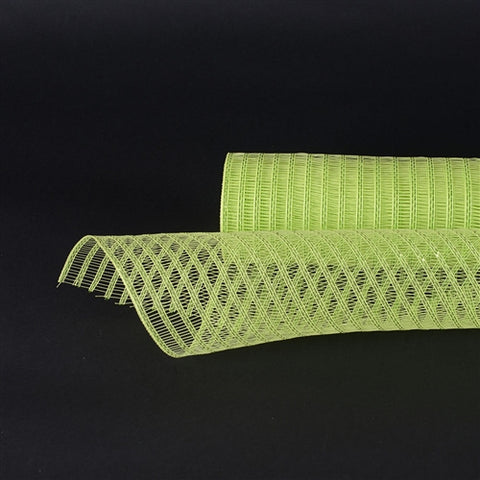 Apple Green - Deco Mesh Laser Eyelash ( 21 Inch x 10 Yards ) FuzzyFabric - Wholesale Ribbons, Tulle Fabric, Wreath Deco Mesh Supplies