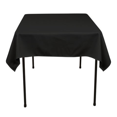 Black - 70 x 70 inch Polyester Square Tablecloths FuzzyFabric - Wholesale Ribbons, Tulle Fabric, Wreath Deco Mesh Supplies