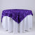 Purple - 72 x 72 Inch Rosette Square Table Overlays FuzzyFabric - Wholesale Ribbons, Tulle Fabric, Wreath Deco Mesh Supplies