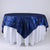 Navy - 72 x 72 Inch Pintuck Satin Square Table Overlays FuzzyFabric - Wholesale Ribbons, Tulle Fabric, Wreath Deco Mesh Supplies