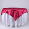 Fuchsia - 72 x 72 Inch Pintuck Satin Square Table Overlays FuzzyFabric - Wholesale Ribbons, Tulle Fabric, Wreath Deco Mesh Supplies