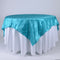 Turquoise - 72 x 72 Inch Pintuck Satin Square Table Overlays FuzzyFabric - Wholesale Ribbons, Tulle Fabric, Wreath Deco Mesh Supplies