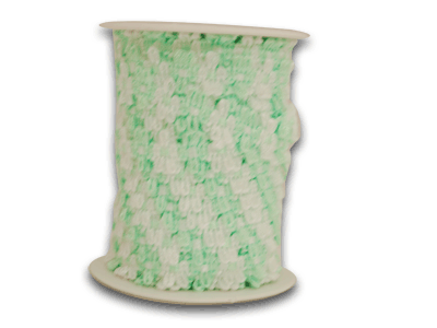 Unisize Mint Flower Braid FuzzyFabric - Wholesale Ribbons, Tulle Fabric, Wreath Deco Mesh Supplies