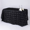Black - 90 x 156 inch Rosette Rectangle Tablecloths FuzzyFabric - Wholesale Ribbons, Tulle Fabric, Wreath Deco Mesh Supplies