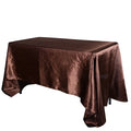 Chocolate Brown - 90 x 132 inch Satin Rectangle Tablecloths FuzzyFabric - Wholesale Ribbons, Tulle Fabric, Wreath Deco Mesh Supplies