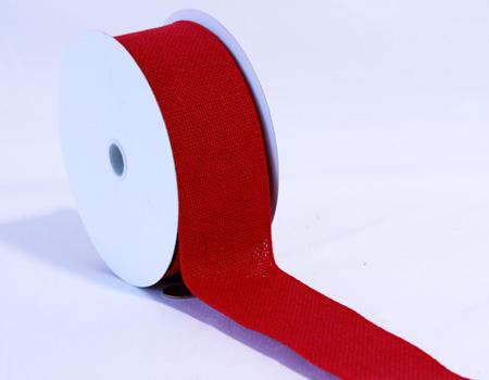 Red - Burlap Ribbon - ( W: 1-1/2 inch | L: 10 Yards ) FuzzyFabric - Wholesale Ribbons, Tulle Fabric, Wreath Deco Mesh Supplies
