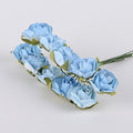 12 Paper Flowers Blue Paper Flowers (10x12) FuzzyFabric - Wholesale Ribbons, Tulle Fabric, Wreath Deco Mesh Supplies