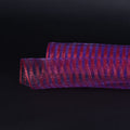Purple with Red - Metallic Line Mesh Wrap ( 21 Inch x 10 Yards ) FuzzyFabric - Wholesale Ribbons, Tulle Fabric, Wreath Deco Mesh Supplies