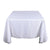 White - 85 x 85 inch Polyester Square Tablecloths FuzzyFabric - Wholesale Ribbons, Tulle Fabric, Wreath Deco Mesh Supplies