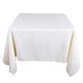 Ivory - 85 x 85 inch Polyester Square Tablecloths FuzzyFabric - Wholesale Ribbons, Tulle Fabric, Wreath Deco Mesh Supplies