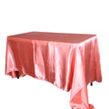 Coral - 60 x 102 inch Satin Rectangle Tablecloths FuzzyFabric - Wholesale Ribbons, Tulle Fabric, Wreath Deco Mesh Supplies