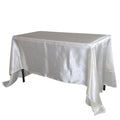 Ivory - 90 x 132 inch Satin Rectangle Tablecloths FuzzyFabric - Wholesale Ribbons, Tulle Fabric, Wreath Deco Mesh Supplies