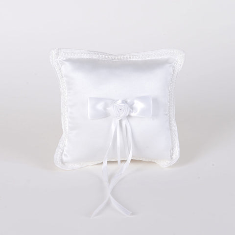 Ring Bearer Pillow White ( 7 x 7 inches ) - JSW347 FuzzyFabric - Wholesale Ribbons, Tulle Fabric, Wreath Deco Mesh Supplies