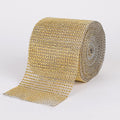 Gold Bling Diamond Rolls - ( W: 4 Inch | L: 10 Yards ) FuzzyFabric - Wholesale Ribbons, Tulle Fabric, Wreath Deco Mesh Supplies