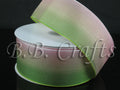 Green Peach - Ombre Ribbon Wired Edge ( W: 1-1/2 inch | L: 25 Yards ) FuzzyFabric - Wholesale Ribbons, Tulle Fabric, Wreath Deco Mesh Supplies