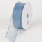 Smoke Blue - Organza Ribbon Thick Wire Edge - ( W: 1-1/2 inch | L: 25 Yards ) FuzzyFabric - Wholesale Ribbons, Tulle Fabric, Wreath Deco Mesh Supplies
