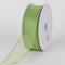 Spring Moss - Organza Ribbon Thick Wire Edge - ( W: 2-1/2 inch | L: 25 Yards ) FuzzyFabric - Wholesale Ribbons, Tulle Fabric, Wreath Deco Mesh Supplies