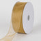 Old Gold - Organza Ribbon Thick Wire Edge - ( W: 2-1/2 inch | L: 25 Yards ) FuzzyFabric - Wholesale Ribbons, Tulle Fabric, Wreath Deco Mesh Supplies