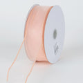 Peach - Organza Ribbon Thick Wire Edge - ( W: 2-1/2 inch | L: 25 Yards ) FuzzyFabric - Wholesale Ribbons, Tulle Fabric, Wreath Deco Mesh Supplies