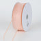 Peach - Organza Ribbon Thick Wire Edge - ( W: 1-1/2 inch | L: 25 Yards ) FuzzyFabric - Wholesale Ribbons, Tulle Fabric, Wreath Deco Mesh Supplies