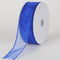Royal Blue - Organza Ribbon Thick Wire Edge - ( W: 2-1/2 inch | L: 25 Yards ) FuzzyFabric - Wholesale Ribbons, Tulle Fabric, Wreath Deco Mesh Supplies
