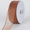 Copper - Organza Ribbon Thick Wire Edge - ( W: 2-1/2 inch | L: 25 Yards ) FuzzyFabric - Wholesale Ribbons, Tulle Fabric, Wreath Deco Mesh Supplies
