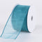 Teal - Organza Ribbon Thick Wire Edge - ( W: 1-1/2 inch | L: 25 Yards ) FuzzyFabric - Wholesale Ribbons, Tulle Fabric, Wreath Deco Mesh Supplies