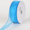 Turquoise - Organza Ribbon Thick Wire Edge - ( W: 1-1/2 inch | L: 25 Yards ) FuzzyFabric - Wholesale Ribbons, Tulle Fabric, Wreath Deco Mesh Supplies