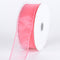 Coral - Organza Ribbon Thick Wire Edge - ( W: 1-1/2 inch | L: 25 Yards ) FuzzyFabric - Wholesale Ribbons, Tulle Fabric, Wreath Deco Mesh Supplies