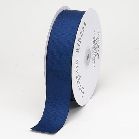 Navy - Grosgrain Ribbon Solid Color - ( 1/4 inch | 50 Yards ) FuzzyFabric - Wholesale Ribbons, Tulle Fabric, Wreath Deco Mesh Supplies
