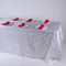 White - 90 x 132 inch Pintuck Rectangle Tablecloths FuzzyFabric - Wholesale Ribbons, Tulle Fabric, Wreath Deco Mesh Supplies