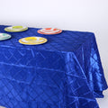 Royal Blue - 90 x 132 inch Pintuck Rectangle Tablecloths FuzzyFabric - Wholesale Ribbons, Tulle Fabric, Wreath Deco Mesh Supplies
