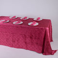 Fuchsia - 90 x 132 inch Pintuck Rectangle Tablecloths FuzzyFabric - Wholesale Ribbons, Tulle Fabric, Wreath Deco Mesh Supplies