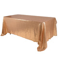 Gold - 90 x 156 inch Duchess Sequin Rectangle Tablecloths FuzzyFabric - Wholesale Ribbons, Tulle Fabric, Wreath Deco Mesh Supplies