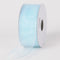 Light Blue - Organza Ribbon Thin Wire Edge - ( W: 5/8 inch | L: 25 Yards ) FuzzyFabric - Wholesale Ribbons, Tulle Fabric, Wreath Deco Mesh Supplies