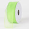 Apple Green - Organza Ribbon Thin Wire Edge - ( W: 5/8 inch | L: 25 Yards ) FuzzyFabric - Wholesale Ribbons, Tulle Fabric, Wreath Deco Mesh Supplies