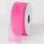 Hot Pink - Organza Ribbon Thin Wire Edge - ( W: 1-1/2 inch | L: 25 Yards ) FuzzyFabric - Wholesale Ribbons, Tulle Fabric, Wreath Deco Mesh Supplies
