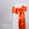 Orange - 6 x 106 inch Satin Chair Sash ( 10 Piece ) FuzzyFabric - Wholesale Ribbons, Tulle Fabric, Wreath Deco Mesh Supplies