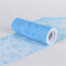 Light Blue - Glitter Butterfly Organza Roll ( W: 6 inch | L: 10 Yards ) FuzzyFabric - Wholesale Ribbons, Tulle Fabric, Wreath Deco Mesh Supplies