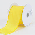Daffodil - Wired Budget Satin Ribbon - ( W: 2-1/2 Inch | L: 10 Yards ) FuzzyFabric - Wholesale Ribbons, Tulle Fabric, Wreath Deco Mesh Supplies