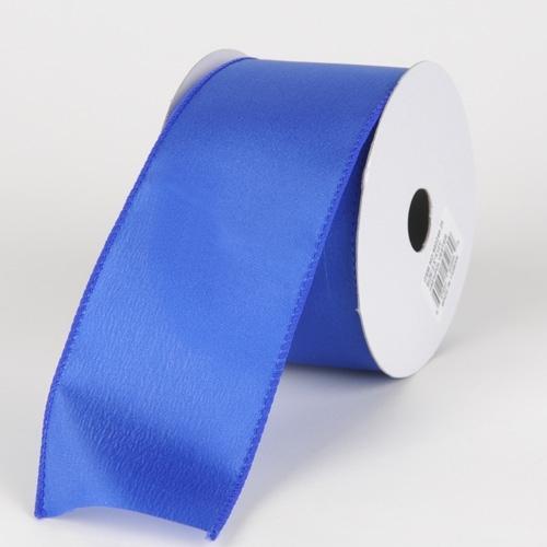 2-1/2 x 10 Yards Royal Blue Wired Budget Satin Ribbon